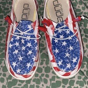 WEN Red and White Sneakers Patriotic Design (women’s)